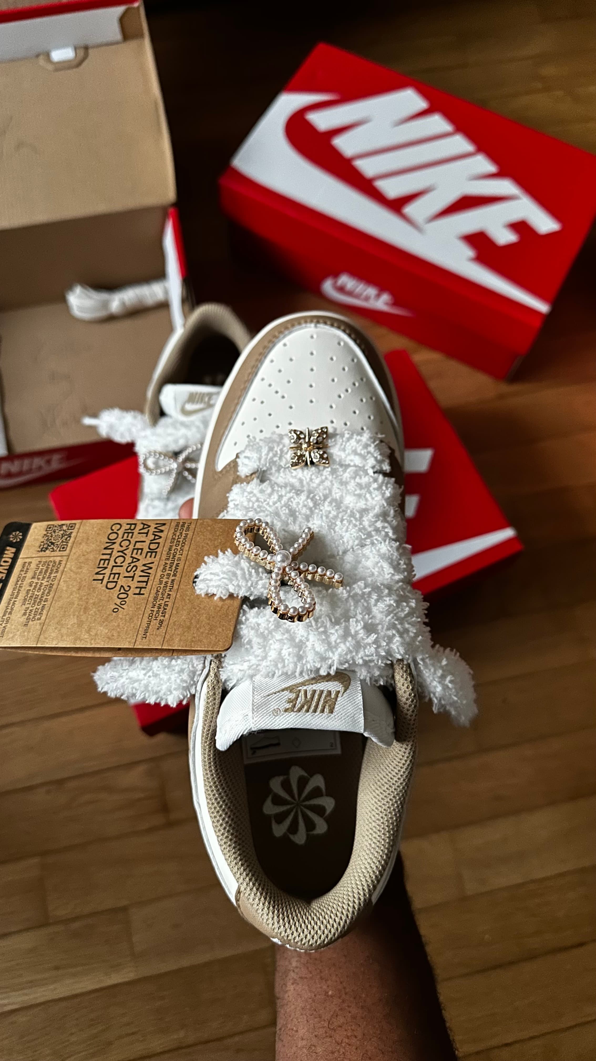 Nike Dunk Low Zapatillas Crema (Custom), vignette 5