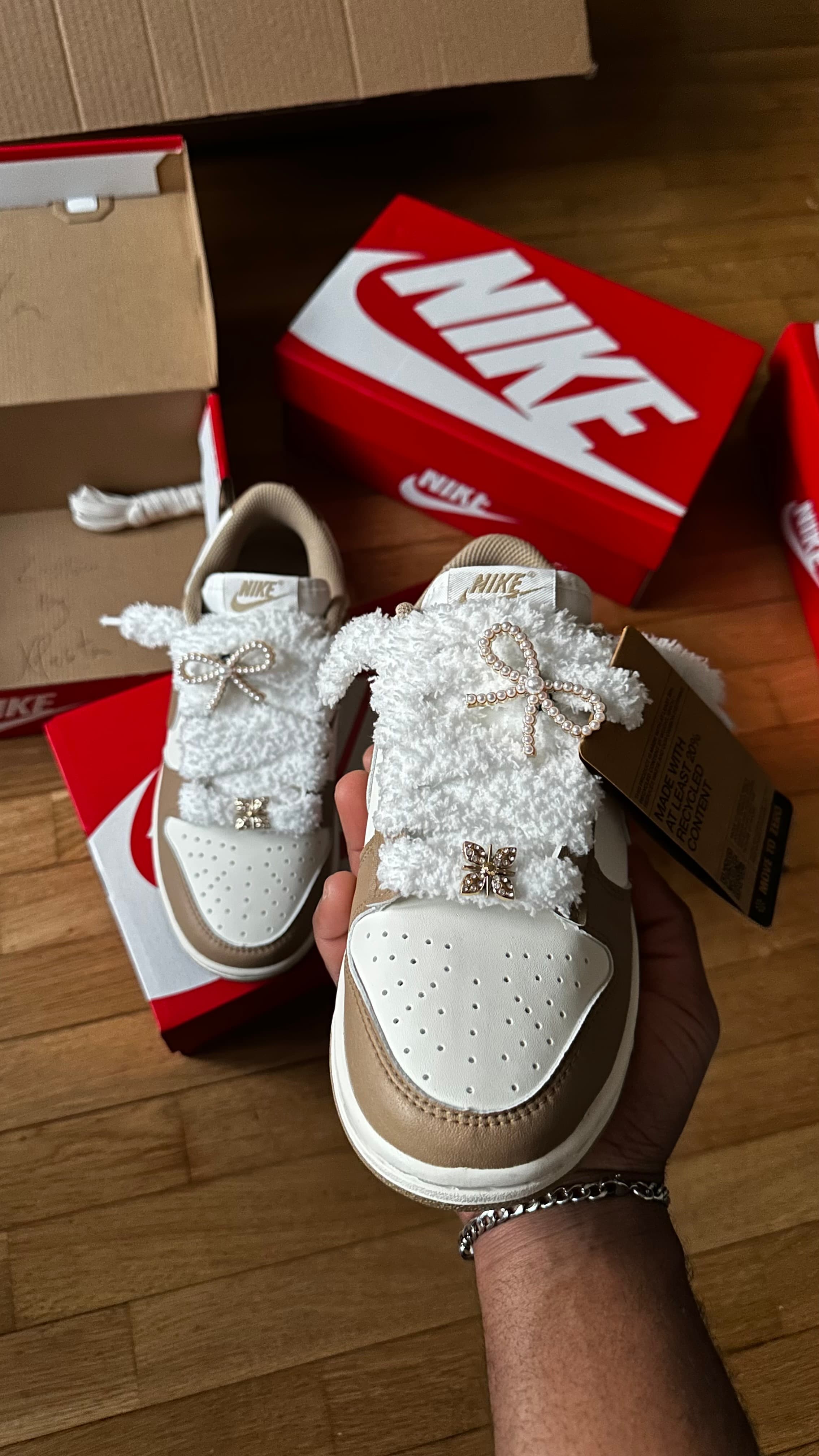 Nike Dunk Low Zapatillas Crema (Custom)