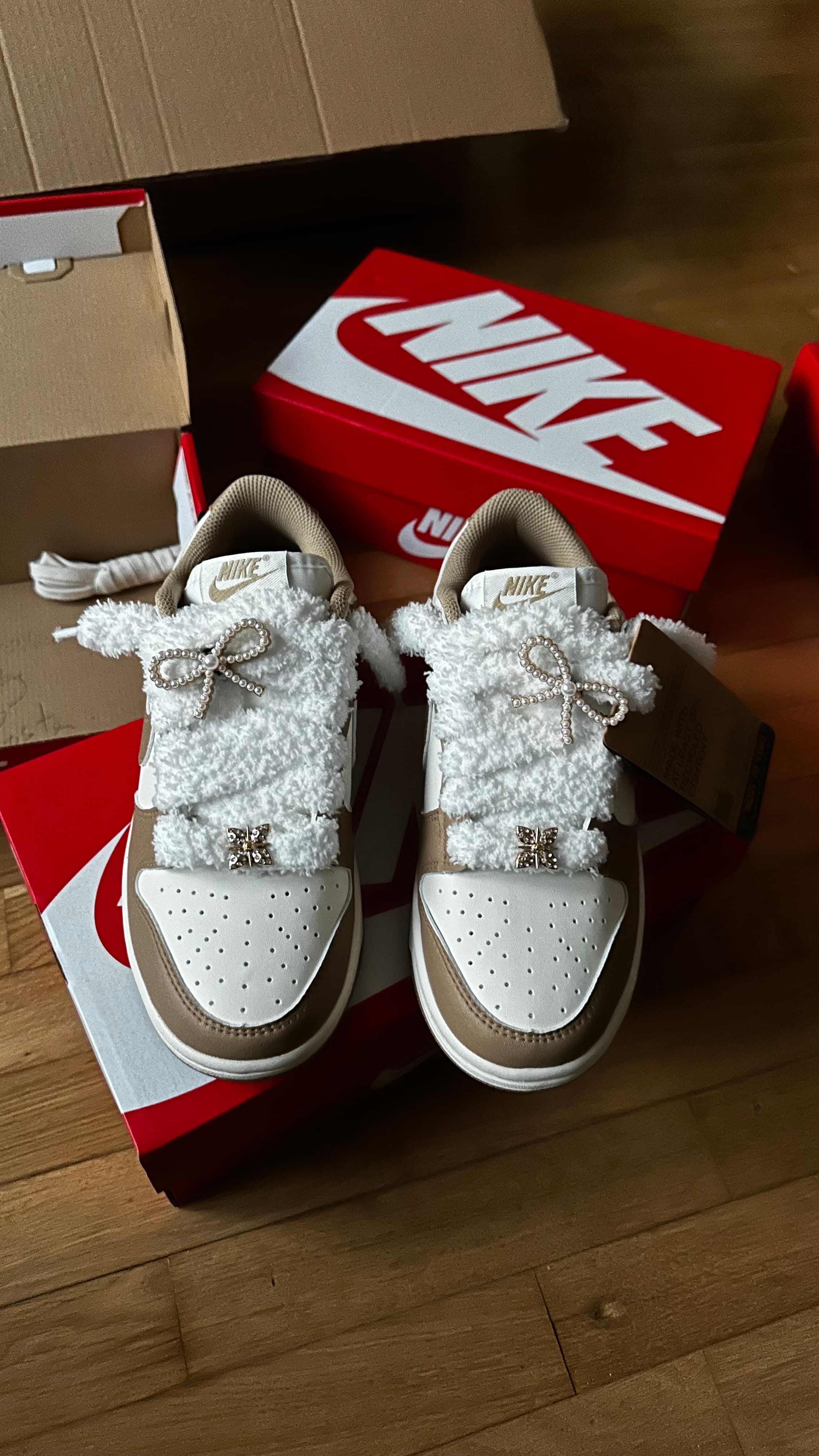 Nike Dunk Low Zapatillas Crema (Custom), vignette 3